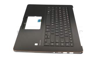 Clavier incl. topcase DE (allemand) noir/noir avec rétro-éclairage original pour Asus ZenBook Pro 15 UX550GD