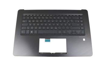 Clavier incl. topcase DE (allemand) noir/noir avec rétro-éclairage original pour Asus ZenBook Pro 15 UX550GDX