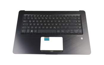 Clavier incl. topcase DE (allemand) noir/noir avec rétro-éclairage original pour Asus ZenBook Pro 15 UX550GE