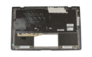 Clavier incl. topcase DE (allemand) noir/noir avec rétro-éclairage original pour Asus ZenBook S UX391UA