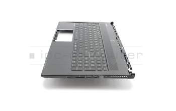 Clavier incl. topcase DE (allemand) noir/noir avec rétro-éclairage original pour Exone go Workstation 1535