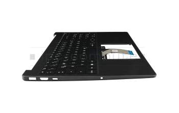 Clavier incl. topcase DE (allemand) noir/noir avec rétro-éclairage original pour HP 15-fd1000
