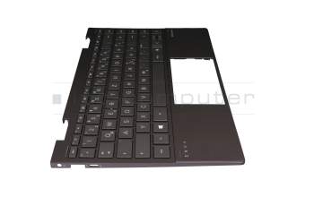 Clavier incl. topcase DE (allemand) noir/noir avec rétro-éclairage original pour HP Envy x360 13-ay1000