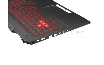 Clavier incl. topcase DE (allemand) noir/noir avec rétro-éclairage original pour HP Omen 15-ce000