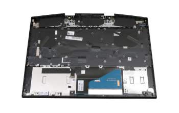 Clavier incl. topcase DE (allemand) noir/noir avec rétro-éclairage original pour HP Omen 15-dh0000