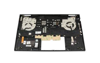 Clavier incl. topcase DE (allemand) noir/noir avec rétro-éclairage original pour HP Omen 16-c0000