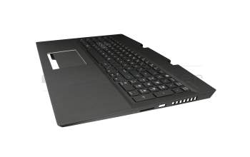 Clavier incl. topcase DE (allemand) noir/noir avec rétro-éclairage original pour HP Omen 17-cb0000