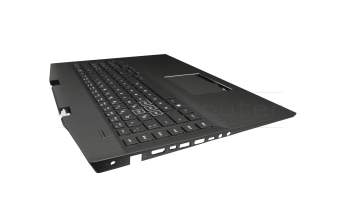 Clavier incl. topcase DE (allemand) noir/noir avec rétro-éclairage original pour HP Omen 17-cb0000