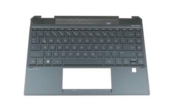 Clavier incl. topcase DE (allemand) noir/noir avec rétro-éclairage original pour HP Spectre x360 13-ap0000