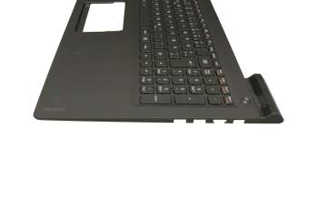 Clavier incl. topcase DE (allemand) noir/noir avec rétro-éclairage original pour Lenovo IdeaPad 700-15ISK (80RU)