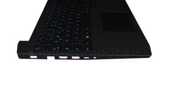 Clavier incl. topcase DE (allemand) noir/noir avec rétro-éclairage original pour Lenovo IdeaPad Gaming 3-15ARH05 (82EY)