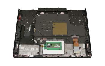 Clavier incl. topcase DE (allemand) noir/noir avec rétro-éclairage original pour Lenovo IdeaPad Y910-17ISK