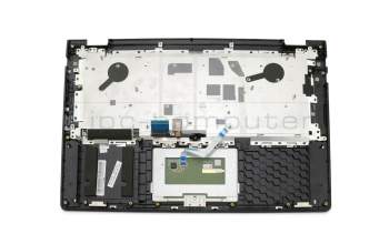 Clavier incl. topcase DE (allemand) noir/noir avec rétro-éclairage original pour Lenovo Yoga 3 1470 (80KQ)