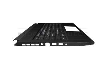 Clavier incl. topcase DE (allemand) noir/noir avec rétro-éclairage original pour MSI GS76 Stealth 11UH/11UG/11UE (MS-17M1)