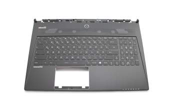 Clavier incl. topcase DE (allemand) noir/noir avec rétro-éclairage original pour MSI PX60 (MS-16H6)