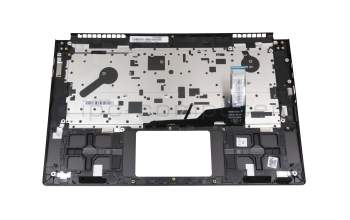 Clavier incl. topcase DE (allemand) noir/noir avec rétro-éclairage original pour MSI Summit 15 A11SCS/A11SCST (MS-16S6)