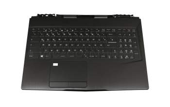 Clavier incl. topcase DE (allemand) noir/noir avec rétro-éclairage original pour MSI WE63 8SI/8SJ (MS-16P6)