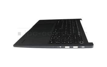 Clavier incl. topcase DE (allemand) noir/noir avec rétro-éclairage original pour Medion S10 X31M (S16431)