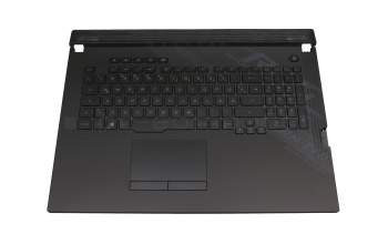 Clavier incl. topcase DE (allemand) noir/noir avec rétro-éclairage original pour Toshiba Satellite S50W-C