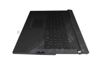 Clavier incl. topcase DE (allemand) noir/noir avec rétro-éclairage original pour Toshiba Satellite S50W-C