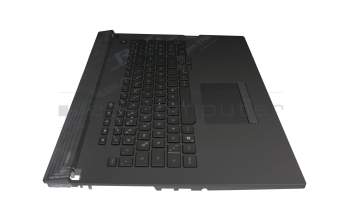 Clavier incl. topcase DE (allemand) noir/noir avec rétro-éclairage original pour Toshiba Satellite S50W-C