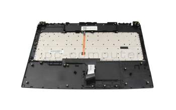 Clavier incl. topcase DE (allemand) noir/noir avec rétro-éclairage pour MSI GL75 Leopard 10SFK/10SFSK (MS-17E7)