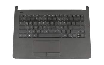 Clavier incl. topcase DE (allemand) noir/noir maille original pour HP 14-bs000