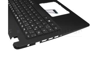 Clavier incl. topcase DE (allemand) noir/noir original pour Acer Extensa 15 (EX215-51K)