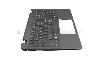 Clavier incl. topcase DE (allemand) noir/noir original pour Acer TravelMate B1 (TMB116-M)
