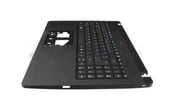 Clavier incl. topcase DE (allemand) noir/noir original pour Acer TravelMate P2 (P215-52)