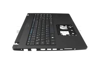 Clavier incl. topcase DE (allemand) noir/noir original pour Acer TravelMate P2 (TMP215-41)