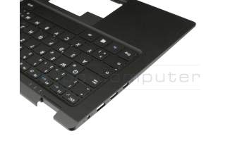 Clavier incl. topcase DE (allemand) noir/noir original pour Emdoor YS13G