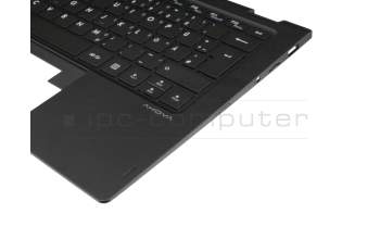 Clavier incl. topcase DE (allemand) noir/noir original pour Emdoor YS13G