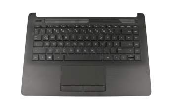 Clavier incl. topcase DE (allemand) noir/noir original pour HP 14-ck0000