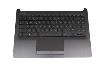 Clavier incl. topcase DE (allemand) noir/noir original pour HP 14-dk0000