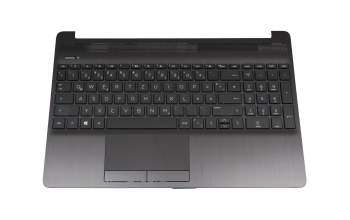 Clavier incl. topcase DE (allemand) noir/noir original pour HP 15-dw0000