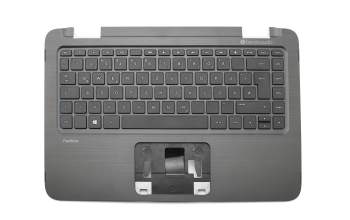 Clavier incl. topcase DE (allemand) noir/noir original pour HP Pavilion X360 13-a200