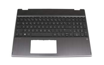 Clavier incl. topcase DE (allemand) noir/noir original pour HP Pavilion X360 15-dq1000