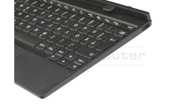 Clavier incl. topcase DE (allemand) noir/noir original pour Lenovo Tablet 10 (20L4)