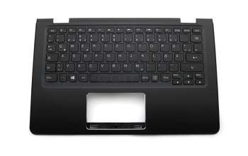 Clavier incl. topcase DE (allemand) noir/noir original pour Lenovo Yoga 300-11IBR (80M1)