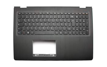 Clavier incl. topcase DE (allemand) noir/noir original pour Lenovo Yoga 500-15IBD (80N6)
