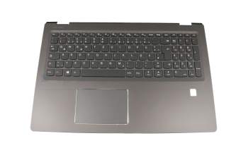 Clavier incl. topcase DE (allemand) noir/noir original pour Lenovo Yoga 510-15IKB (80VC)