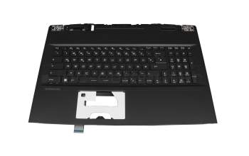 Clavier incl. topcase DE (allemand) noir/noir original pour MSI GP76 Leopard 11UH/11UG/11UE (MS-17K3)