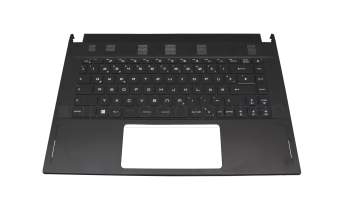 Clavier incl. topcase DE (allemand) noir/noir original pour MSI GS66 Stealth 10SD/10SGS (MS-16V1)