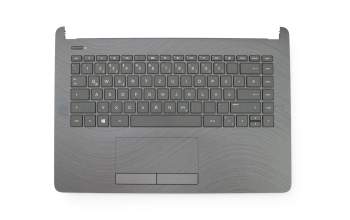 Clavier incl. topcase DE (allemand) noir/noir wave original pour HP 14-bs000