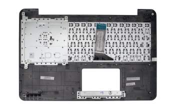 Clavier incl. topcase DE (allemand) noir/or original pour Asus F555LJ
