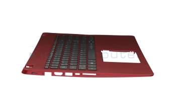 Clavier incl. topcase DE (allemand) noir/rouge avec rétro-éclairage original pour Acer Aspire 5 (A515-52G)