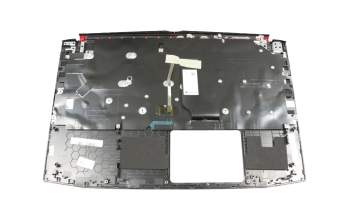 Clavier incl. topcase DE (allemand) noir/rouge/noir avec rétro-éclairage (Nvidia 1050) original pour Acer Nitro 5 (AN515-52)