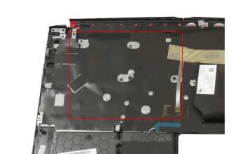 Clavier incl. topcase DE (allemand) noir/rouge/noir avec rétro-éclairage (Nvidia 1060) original pour Acer Nitro 5 (AN515-52)