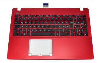 Clavier incl. topcase DE (allemand) noir/rouge original pour Asus F550VB
